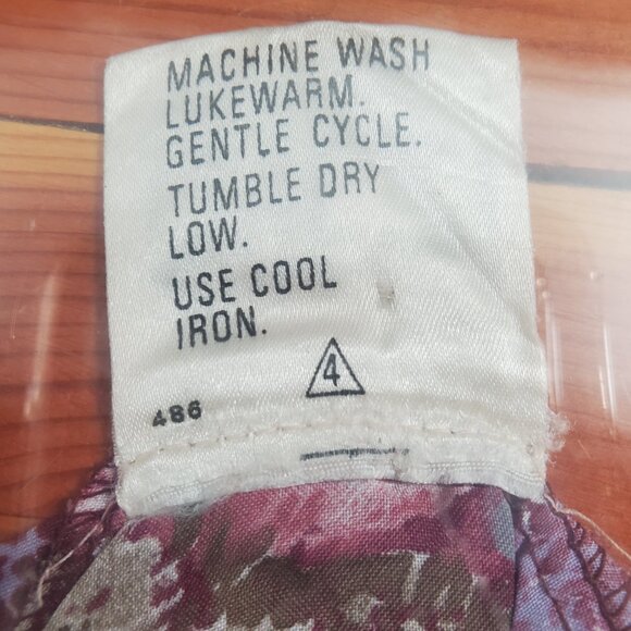 Vintage Fritzi (of California?) Floral No Button Coverlet Top O/S Nylon? - Picture 7 of 8